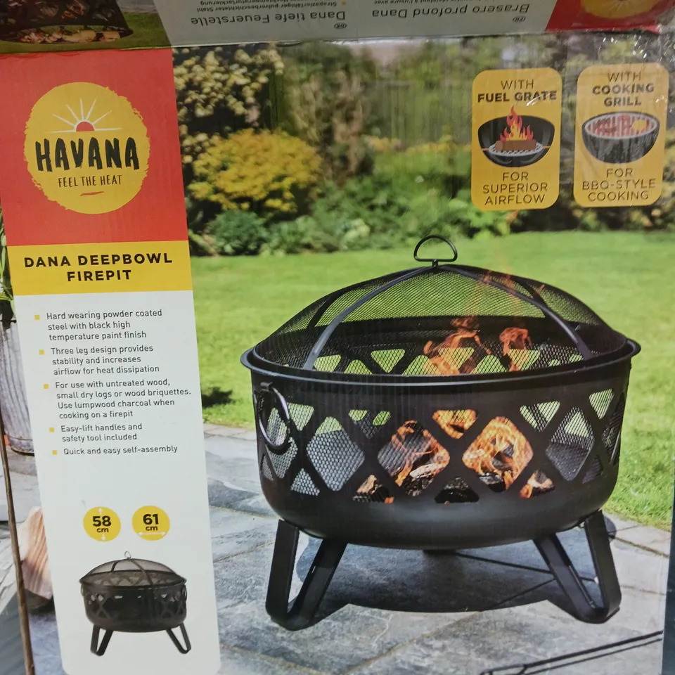 BOXED HAVANNA DANA DEEPBOWL FIREPIT