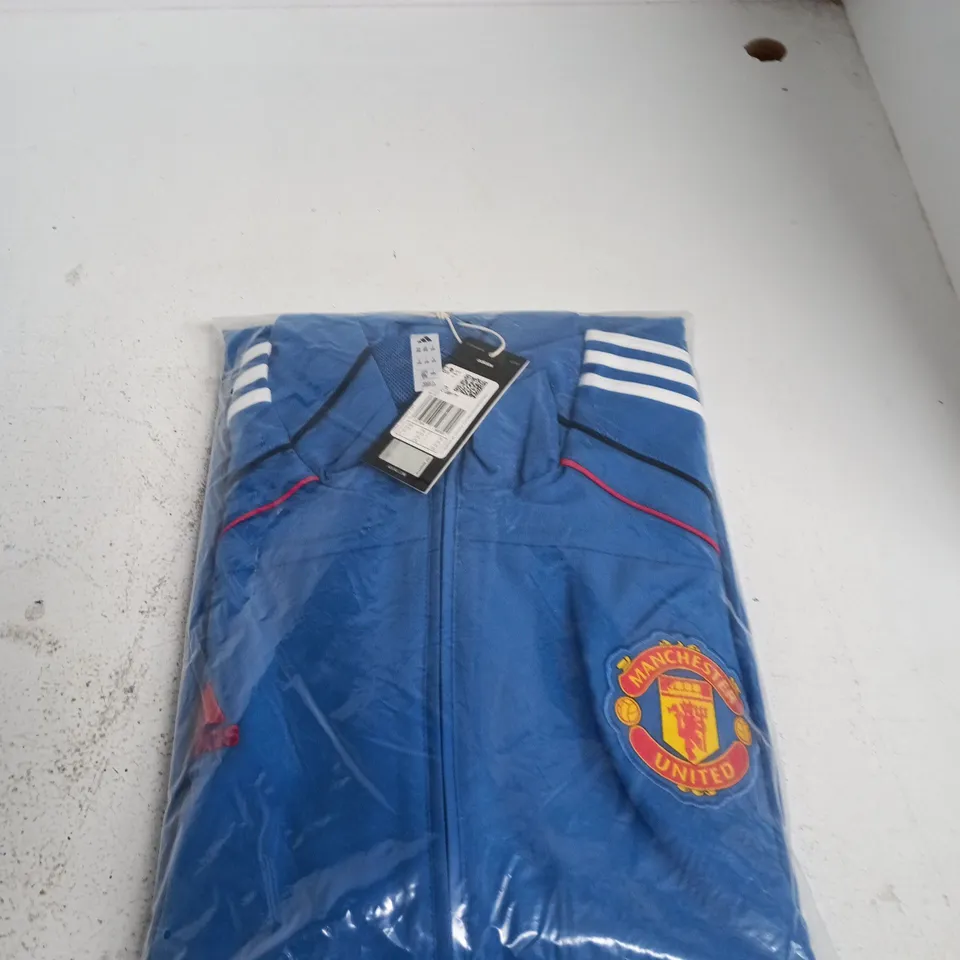 ADIDAS MANCHESTER UNITED TRACK TOP JACKET – BLUE, UK 2XL