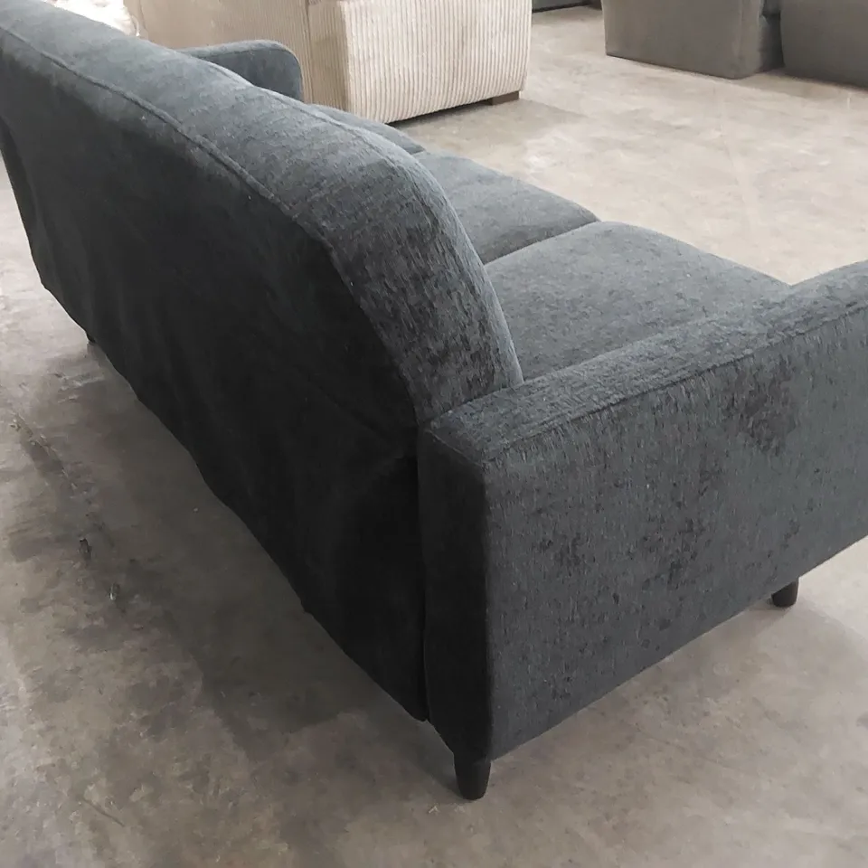 DESIGNER 3 SEATER FABRIC UPHOLSTERED SOFA 