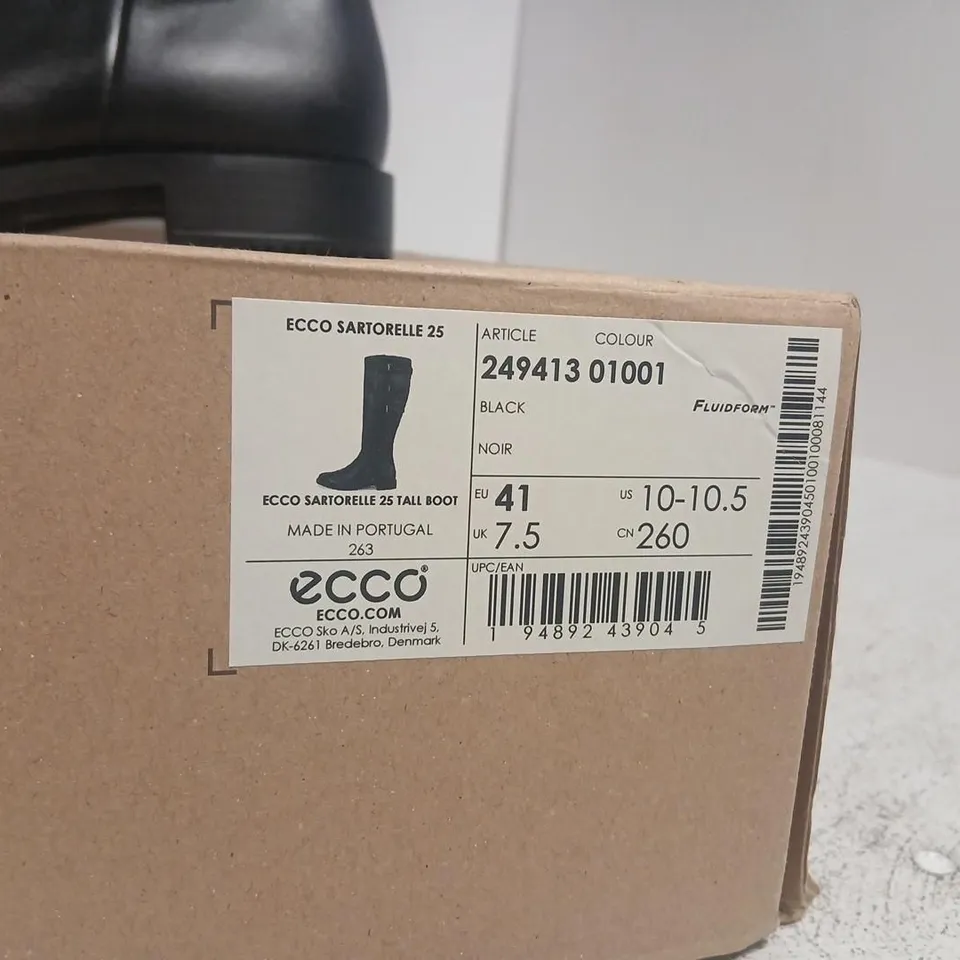 ECCO KNEE-HIGH BOOTS – BLACK, UK 7.5 (EU 41)