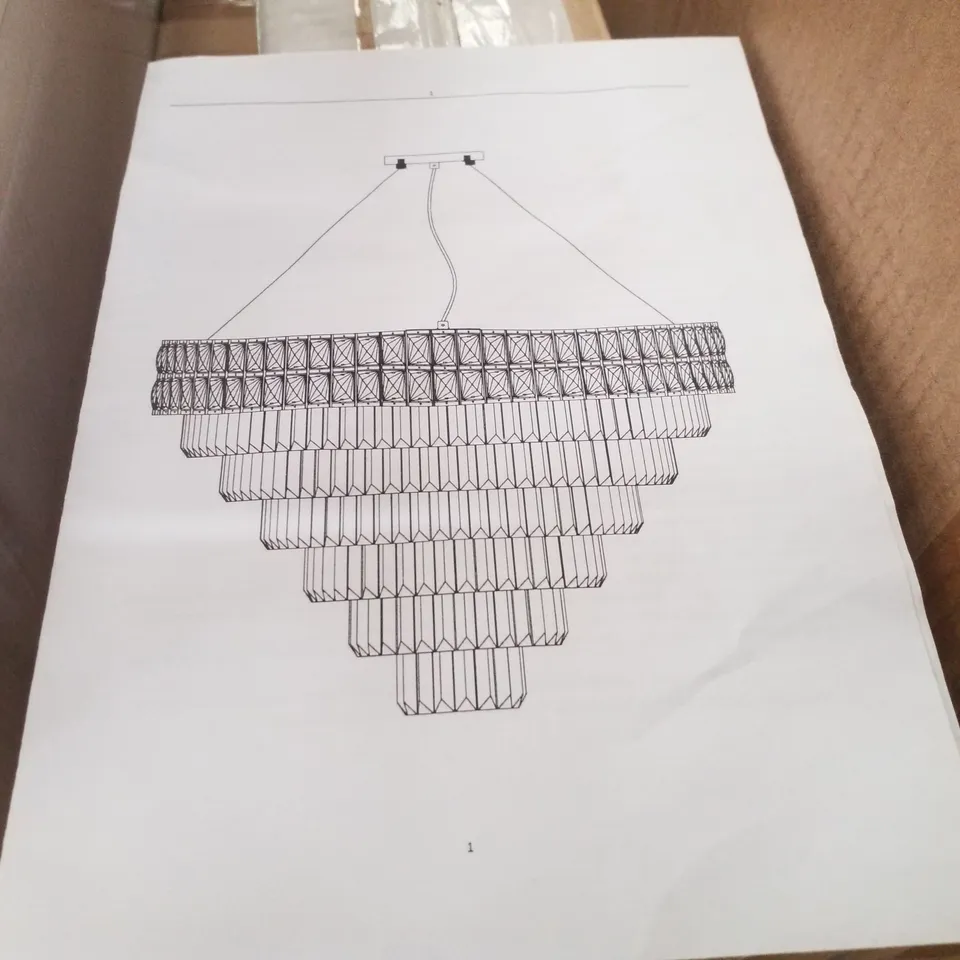 BOXED CHANDELIER CEILING LAMP