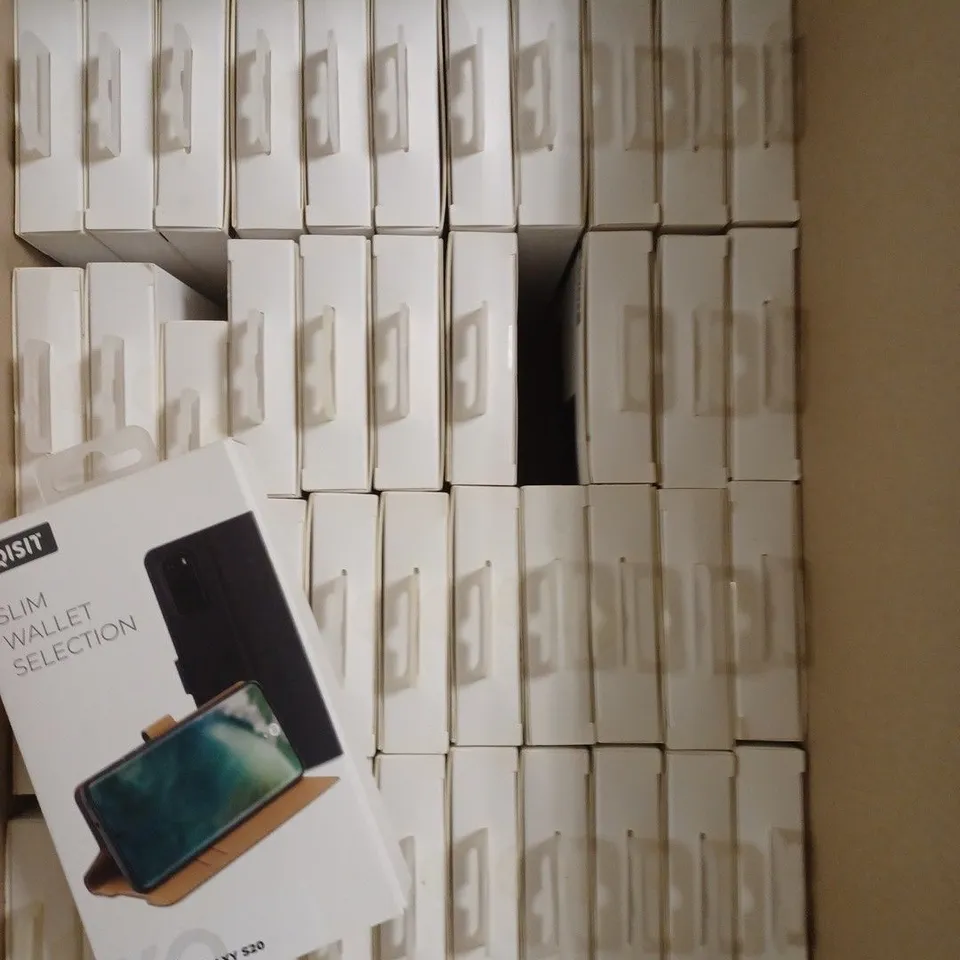 APPROXIMATELY 40 BRAND NEW BOXED XQISIT SLIM WALLET SELECTION PROTECTIVE CASES FOR SAMSUNG GALAXY S20