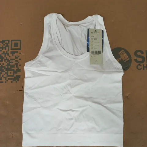 SWEATY BETTY ATHLETE CROP SEAMLESS WORKOUT TANK TOP IN WHITE SIZE XS