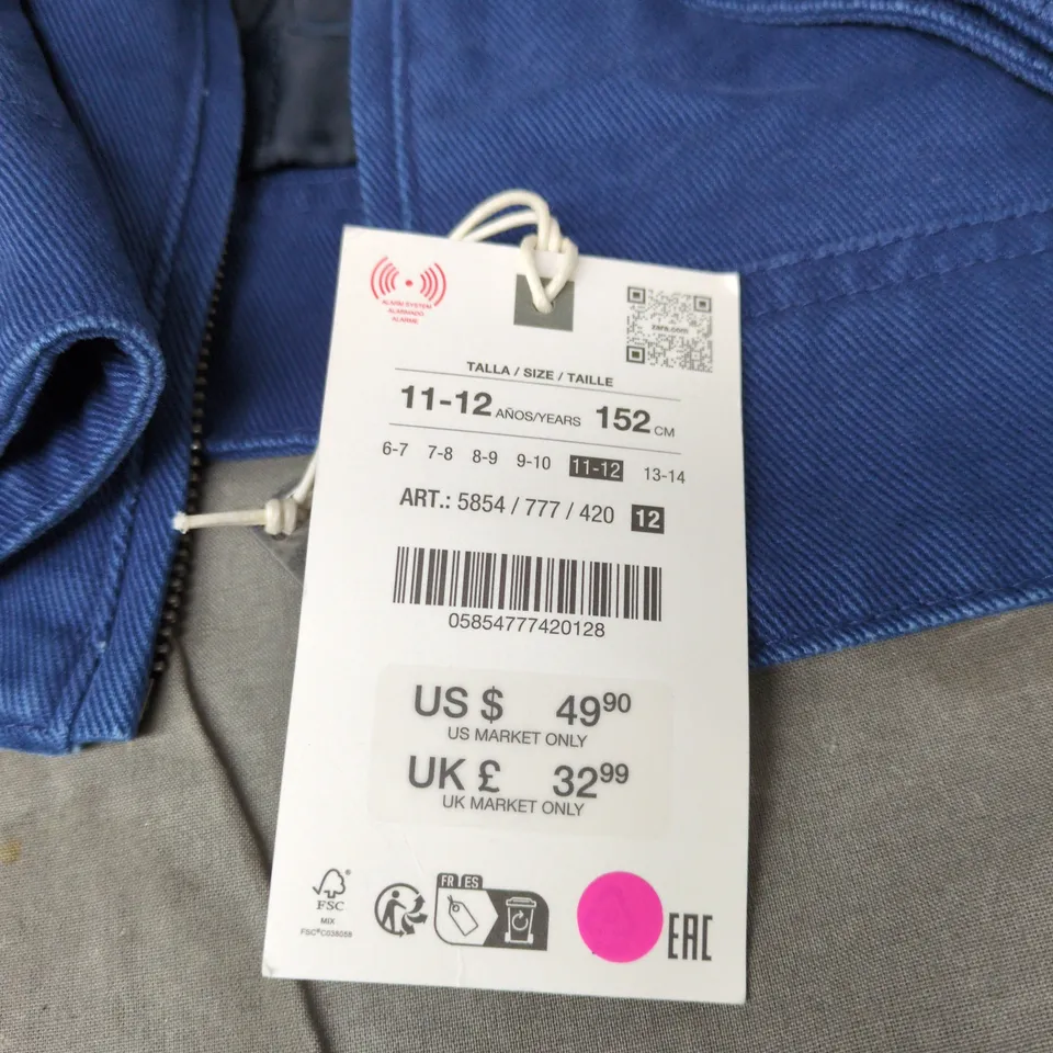 ZARA KIDS DENIM JACKET – BLUE, 11-12 YEARS (152 CM)