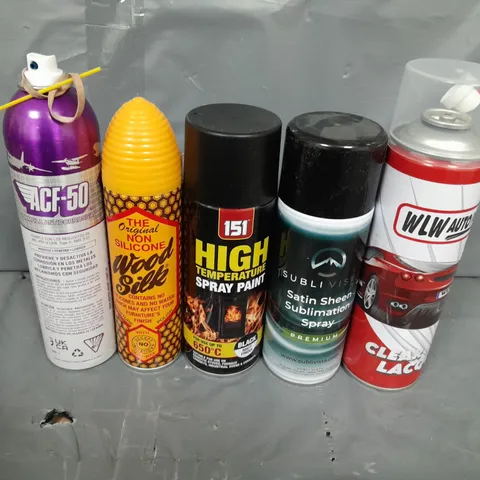 APPROXIMATELY 3 ASSORTED AEROSOLS TO INCLUDE - SPRAY PAINT, AUTO PAINTS AND WOOD SILK
