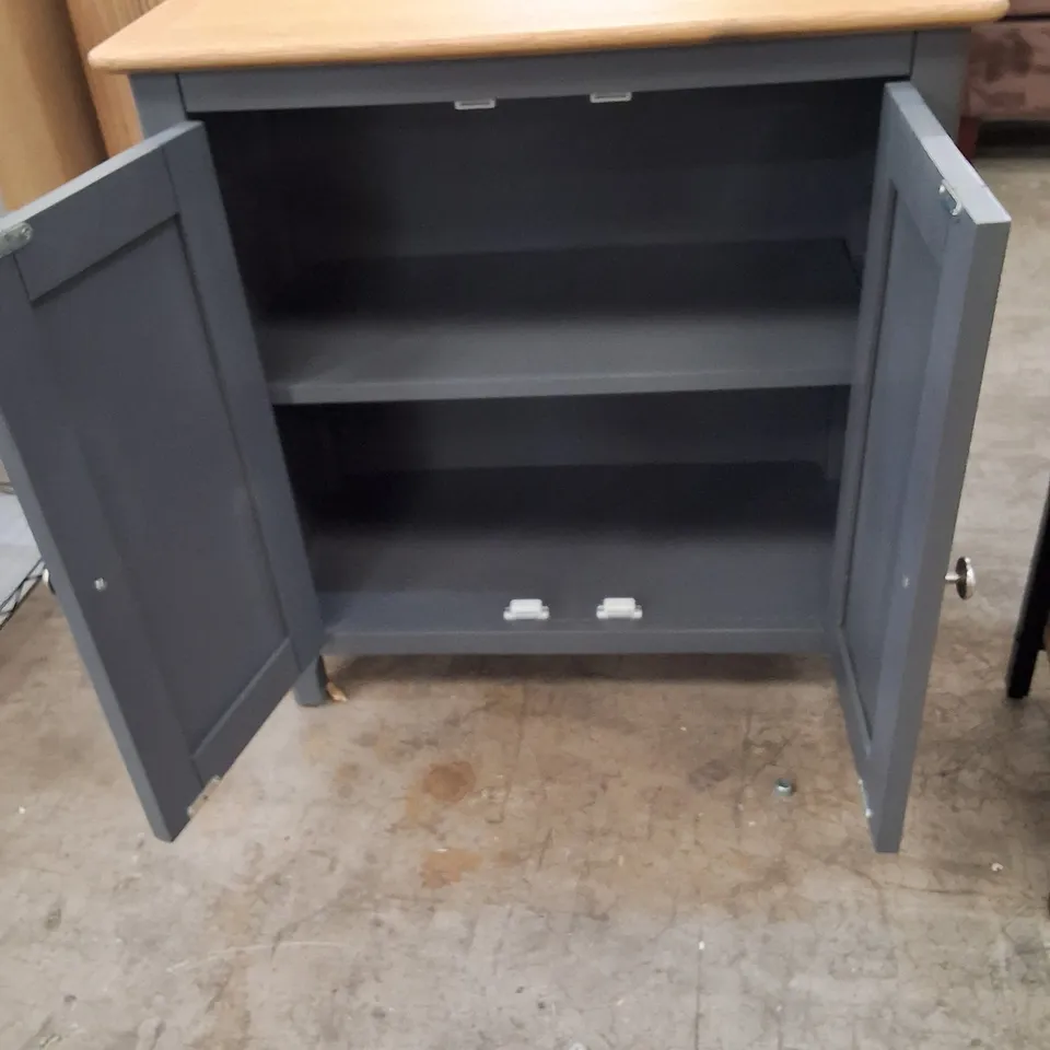 DARIS 2 DOOR COMPACT SIDEBOARD BUFFET STORAGE CABINET 65CM WIDE BLUE