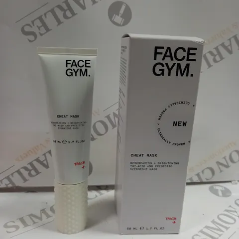 BOXED FACEGYM CHEAT MASK RESURFACING AND BRIGHTENING TRI-ACID AND PREBIOTIC OVERNIGHT MASK