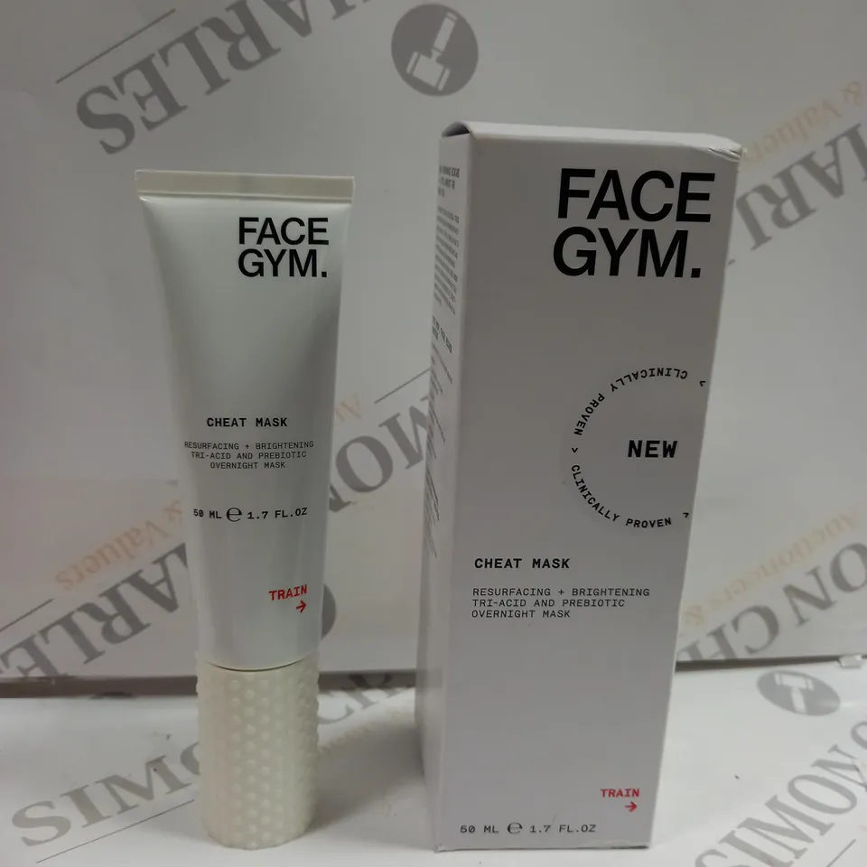 BOXED FACEGYM CHEAT MASK RESURFACING AND BRIGHTENING TRI-ACID AND PREBIOTIC OVERNIGHT MASK