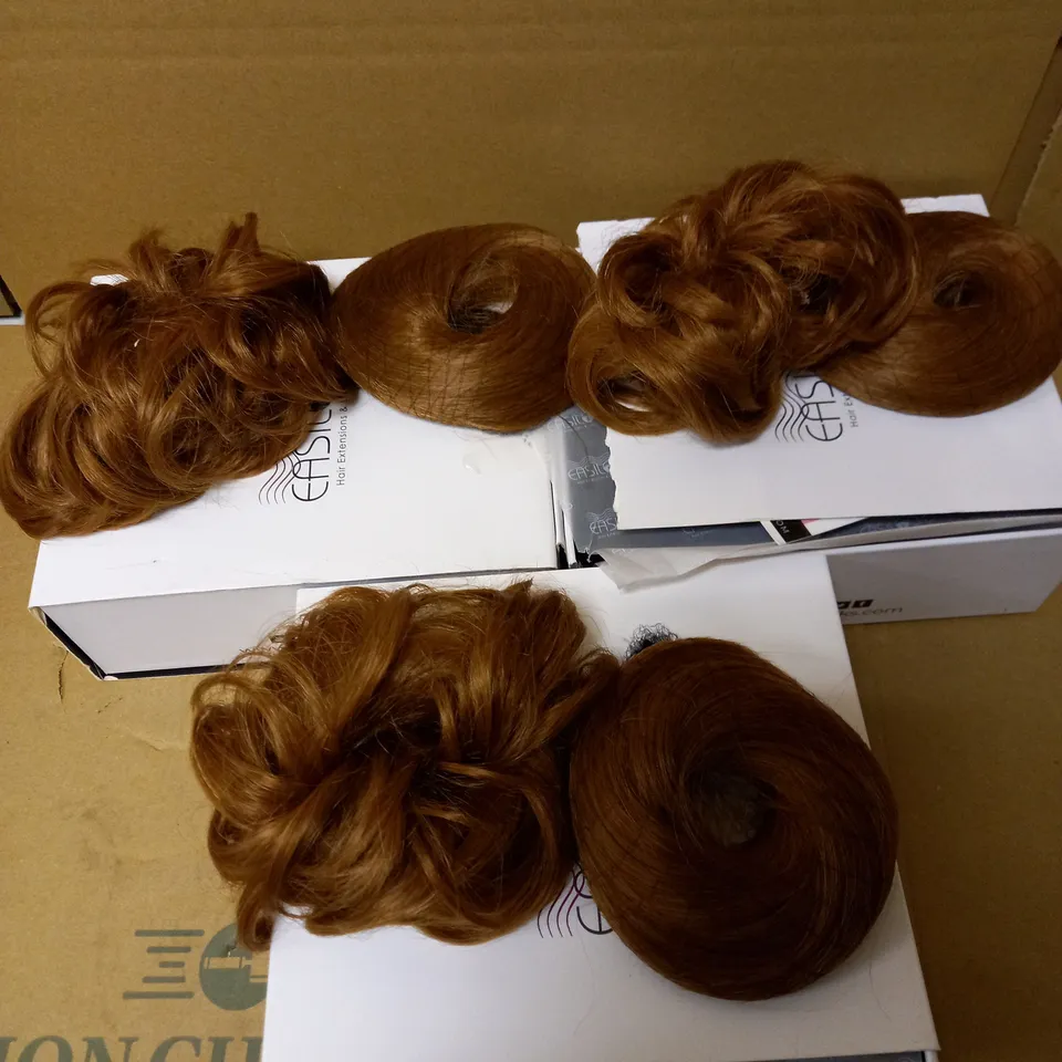 LOT OF 3 X EASILOCKS HAIR EXTENSION SCRUNCHIE COPPER 