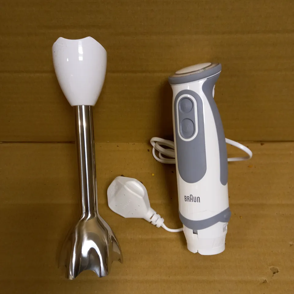 BRAUN HOUSE HOLD MQ5200 HAND BLENDER, PLASTIC, WHITE/GREY