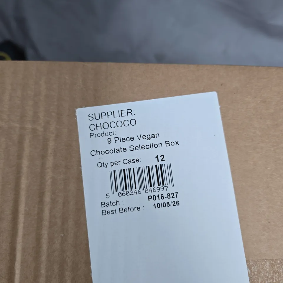 CHOCOCO THE PLANT-BASED COLLECTION – 9 PIECE VEGAN CHOCOLATE SELECTION BOX (BOX OF 12)