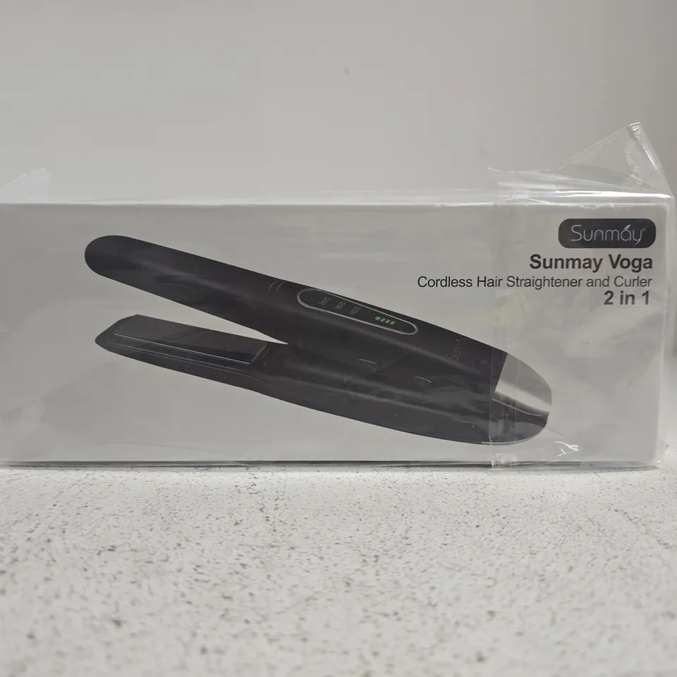 BOXED SUNMAY YOGA CORDLESS HAIR STRAIGHTENER & CURLER 2-IN-1