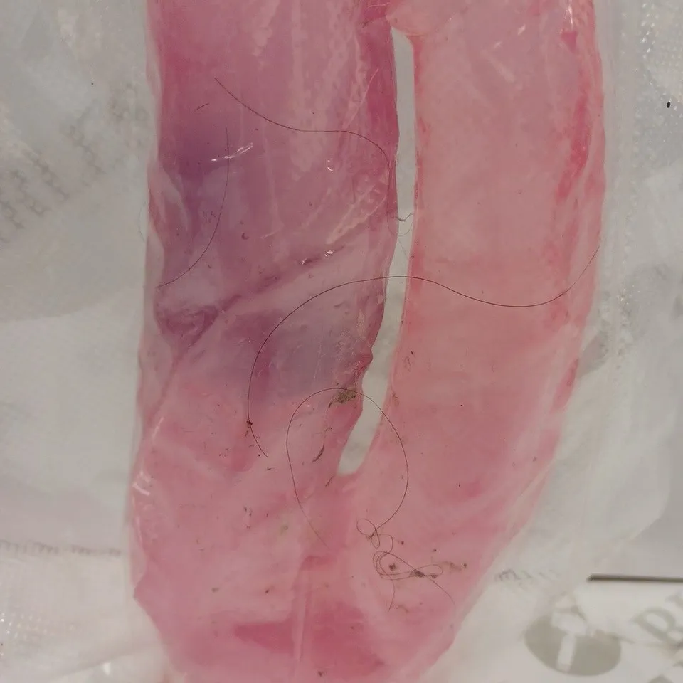 PINK SILICONE DOUBLE DILDO WITH SUCTION CUP 