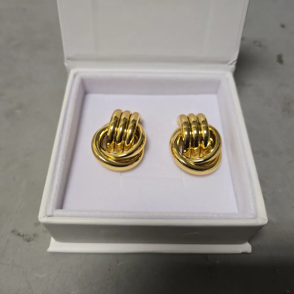 BOXED HEAVEN MAYHEM LARGE GOLDEN EARRINGS 