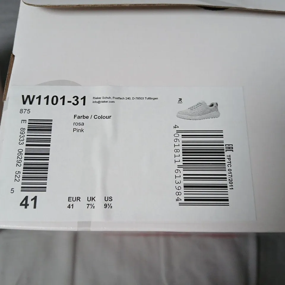 BOXED PAIR OF REIKERS SWING-2-GO TRAINERS IN PINK - UK 7.5