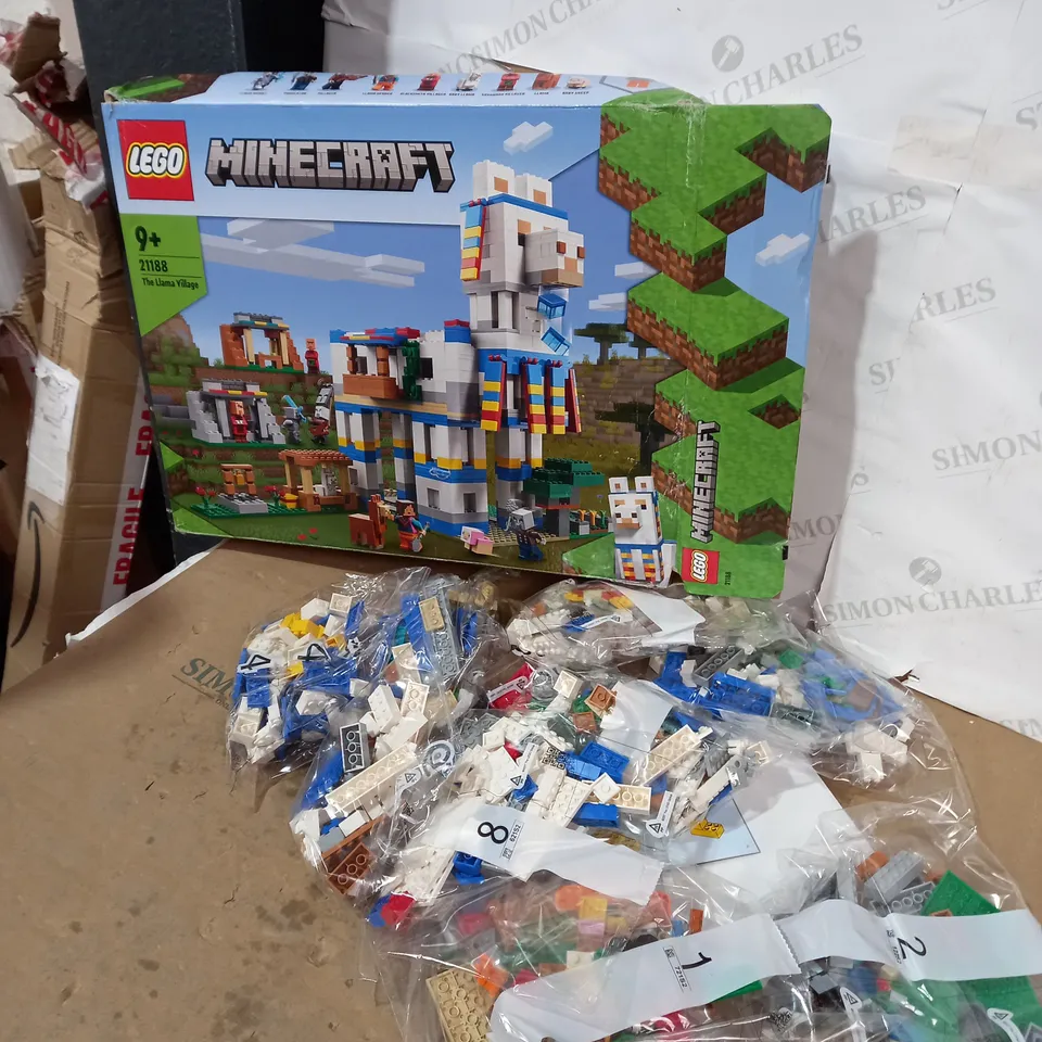 BOXED LEGO MINECRAFT THE LLAMA VILLAGE RRP £29.99