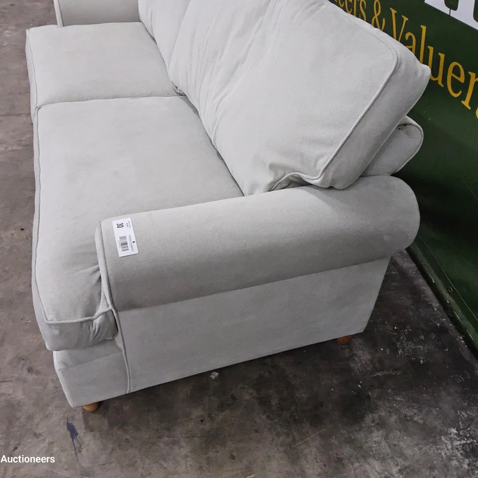 DESIGNER THE BUTTERMERE LIGHT GREY FABRIC THREE SEATER SOFA 