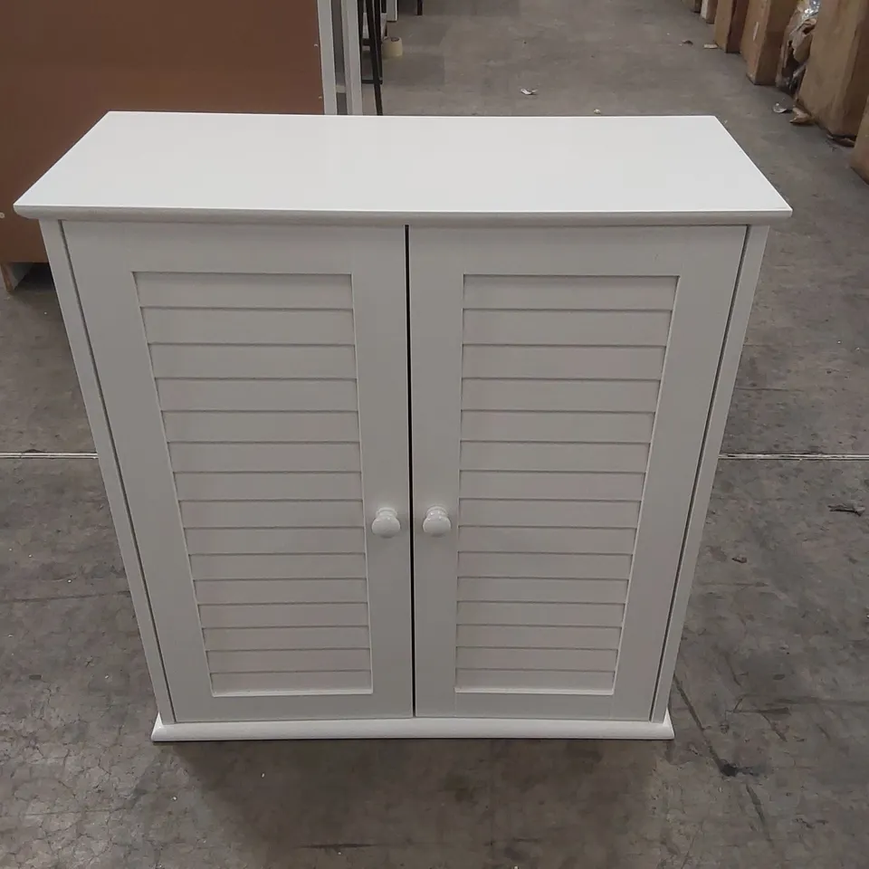 2 DOOR WOODEN CABINET - WHITE