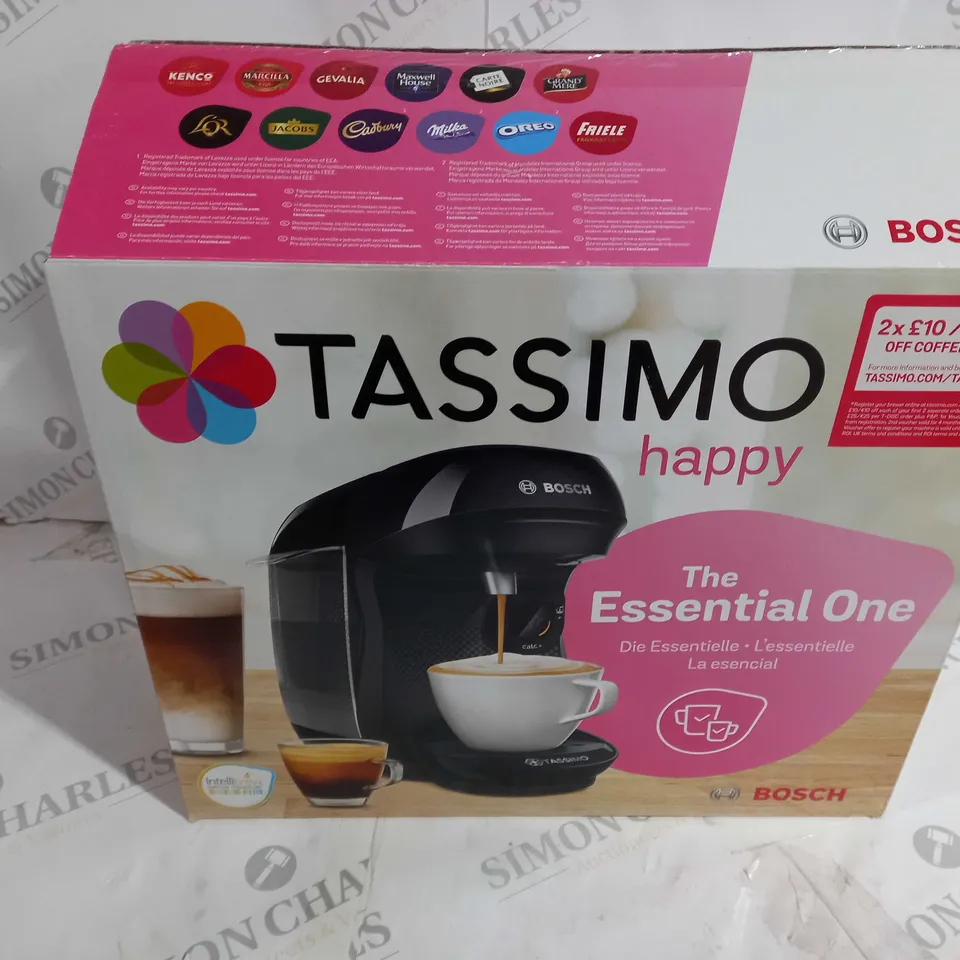 BOXED BOSCH TASSIMO HAPPY BUNDLE THE ESSENIAL ONE