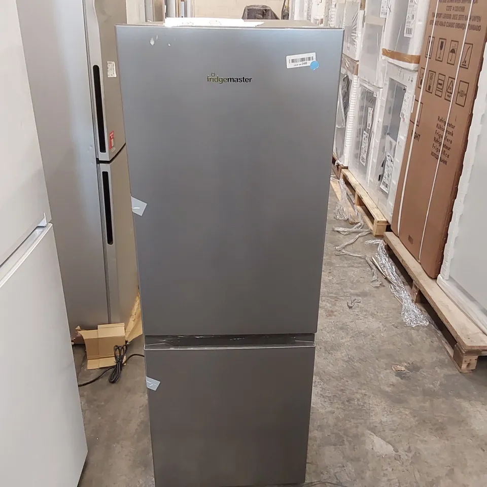 FRIDGEMASTER MC50165ES 143CM HIGH 60/40 SMALL FRIDGE FREEZER SILVER E-RATED  - UNPROCESSED RAW RETURN