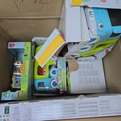 APPROXIMATELY 6 ASSORTED TOYS & GAMES PRODUCTS TO INCLUDE WATER LILLY CANAL BOAT, WHIZZ WORLD, CAR TRANSPORTER, ETC - COLLECTION ONLY