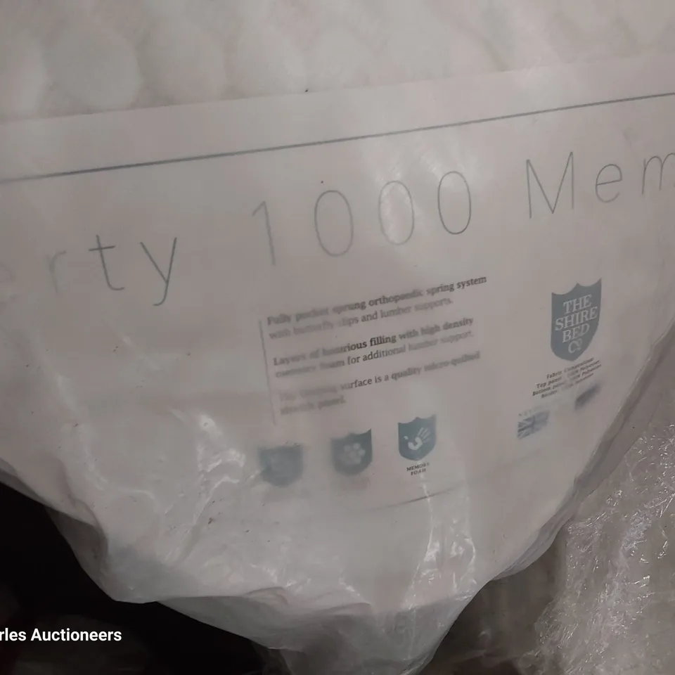 QUALITY BAGGED 5' KINGSIZE THE SHIRES BED CO. LIBERTY 1000 MEMORY MATTRESS 