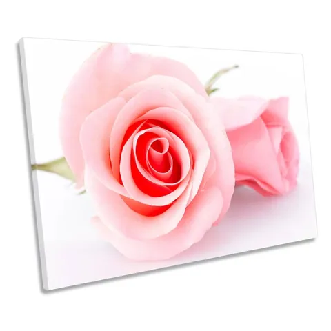 PINK FLORAL WRAPPED CANVAS PRINT