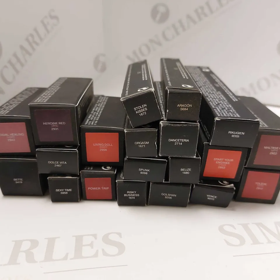BOX OF APPROX 20 NARS MAKE UP ITEMS