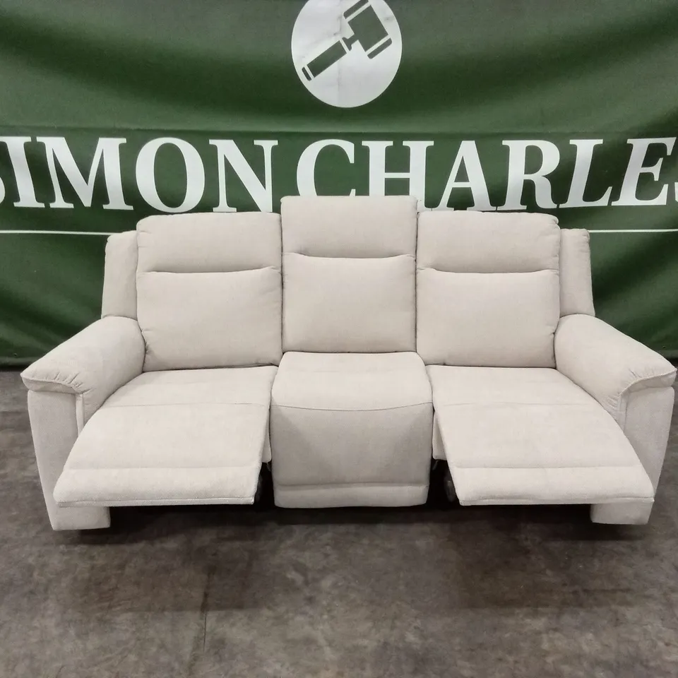 MIRO 3 SEATER MANUAL FABRIC RECLINER SOFA RRP £999