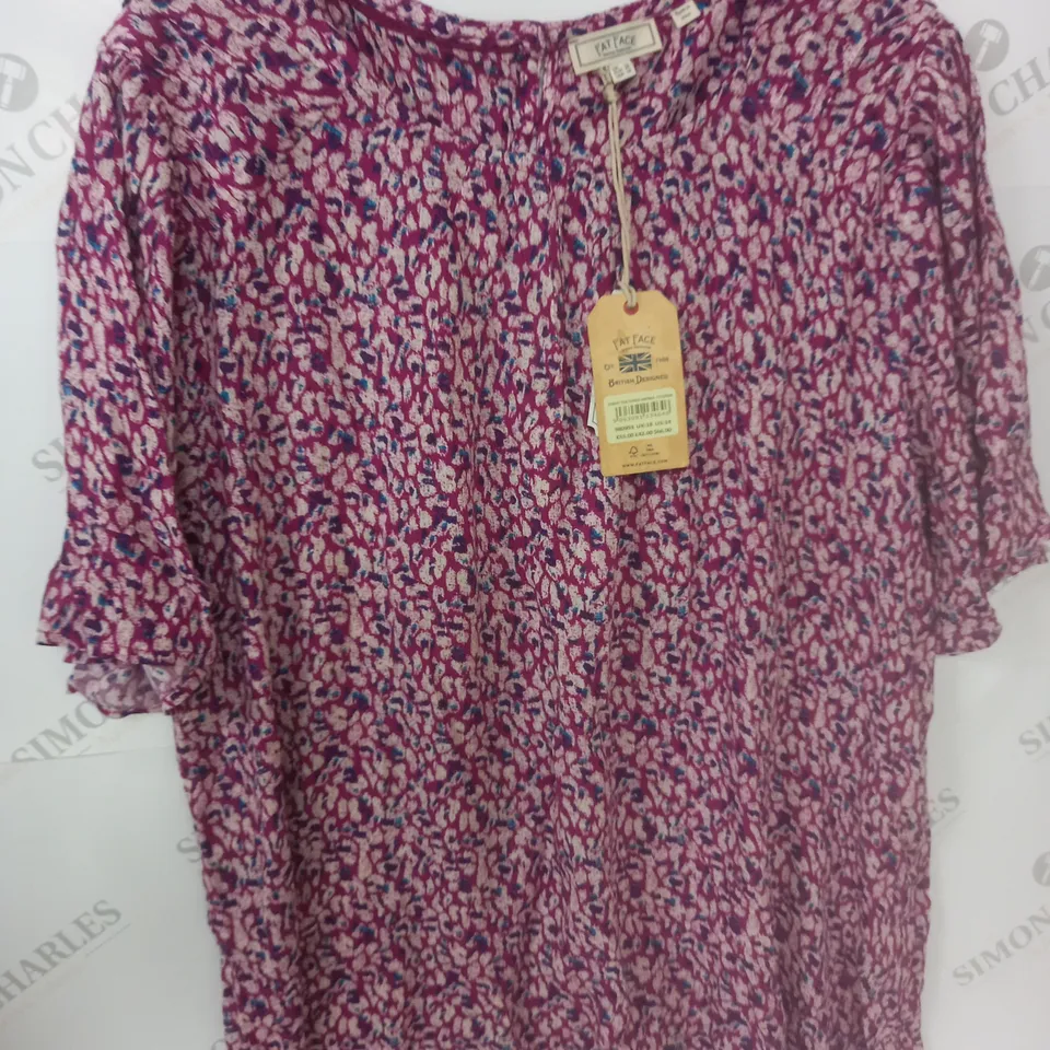 FAT FACE LYNDY TEXTURED ANIMA TOP - UK 18