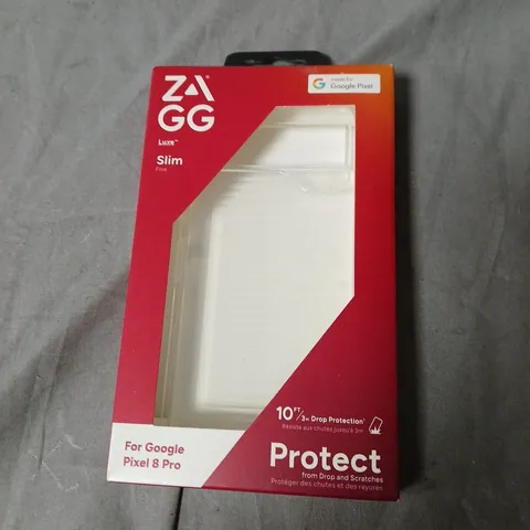 BOX OF APPROXIMATELY 60 ZAGG SLIM CASE FOR GOOGLE PIXEL 8 PRO 