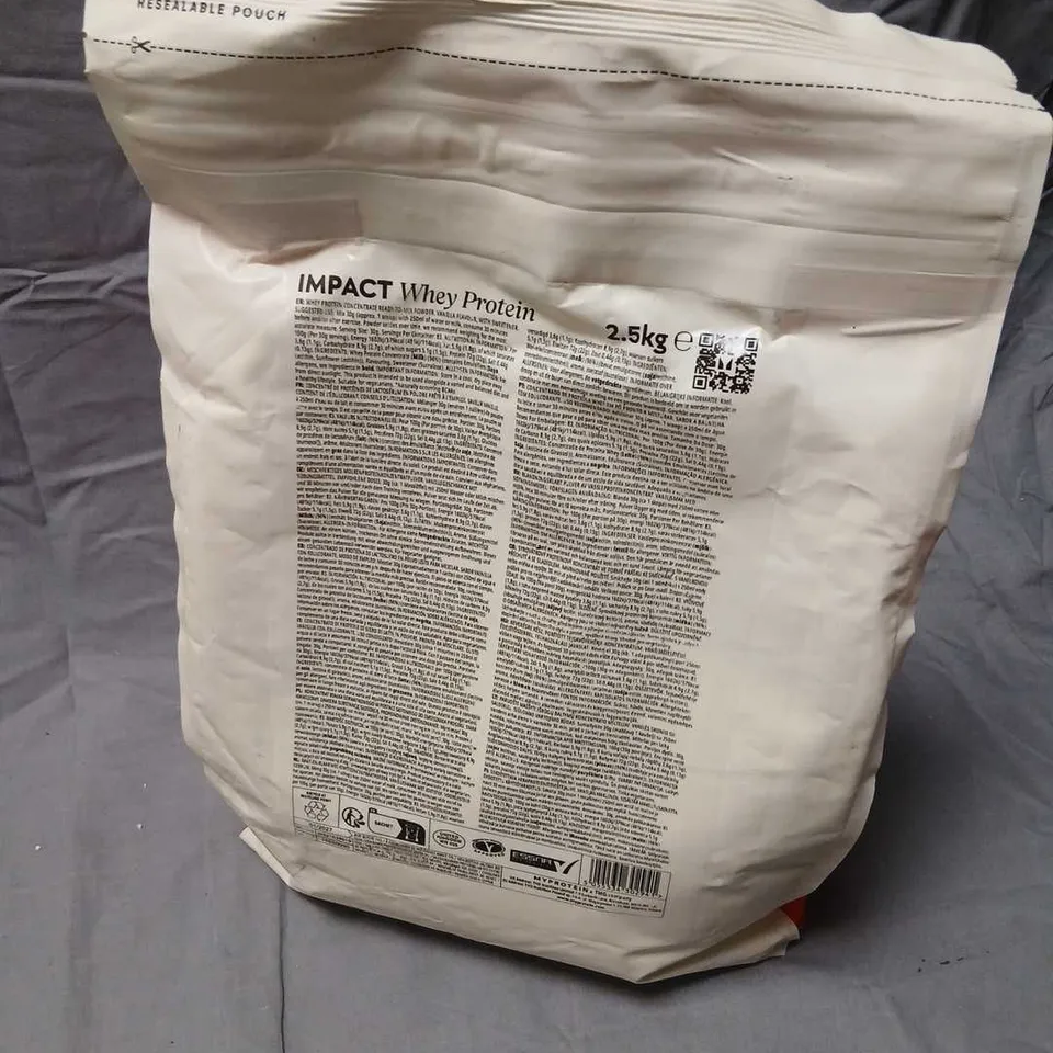MYPROTEIN IMPACT WHEY PROTEIN – VANILLA, 2.5KG, RESEALABLE POUCH