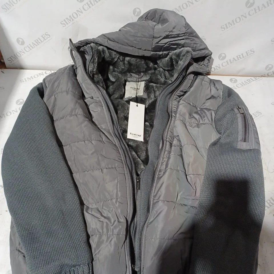 FIRETRAP SARTORIAL COAT IN GREY - L