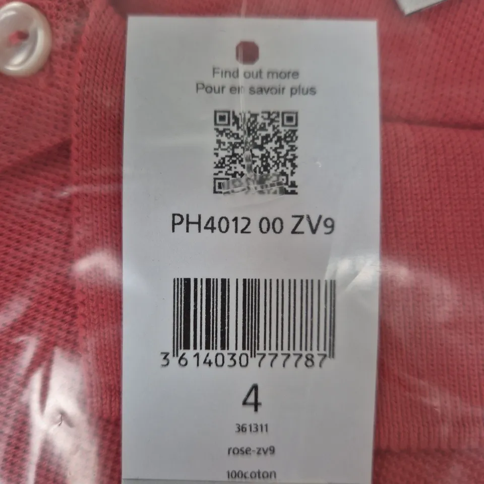 LACOSTE SLIM FIT POLO SHIRT – PINK – UK M (FR 4 / US M)