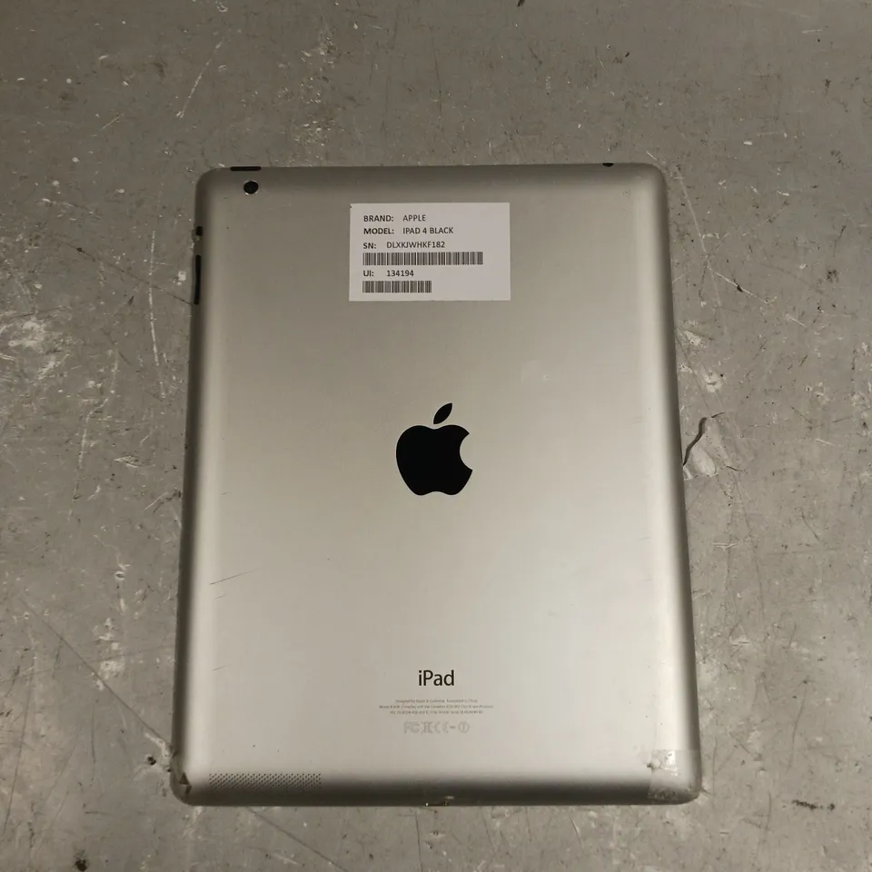 APPLE IPAD 4 SILVER - MODEL A1458