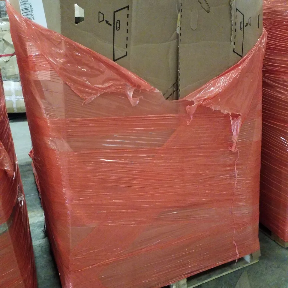 PALLET CONTAINING ASSORTED PRODUCTS INCLUDING CHAIR MAT, TOILET SEAT, CEILING LAMP, ELECTRIC BLANKET & LAMINATE CUTTER