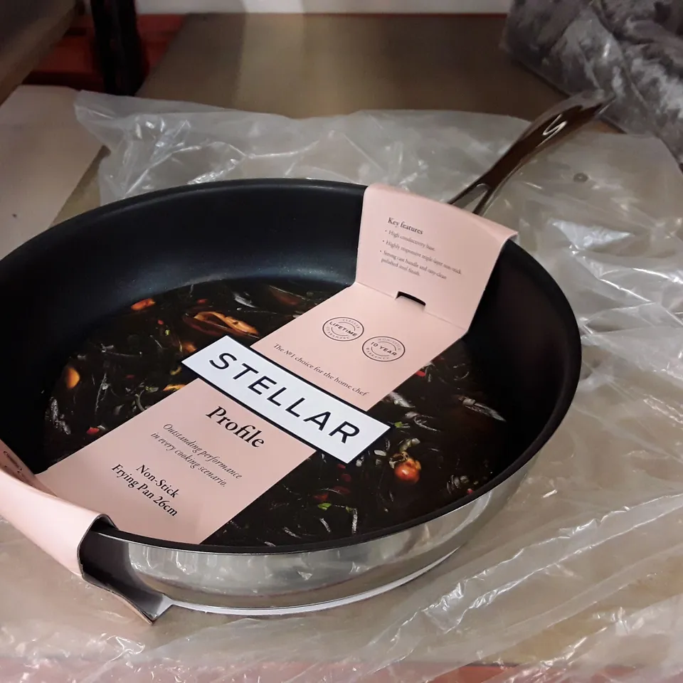 BOXED STELLAR 7000 STAINLESS STEEL NIN-STICK FRYING PAN/SKILLET