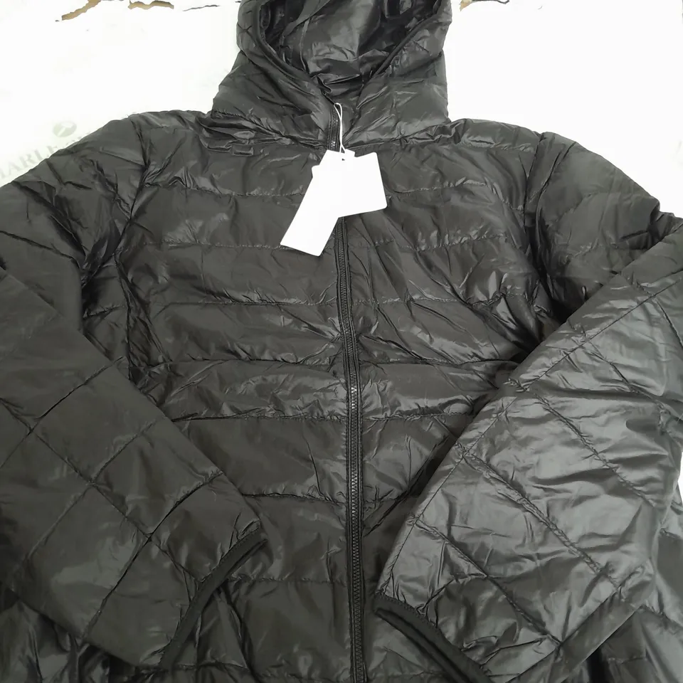 UNIQLO LIGHT DOWN BLACK COAT - 3XL