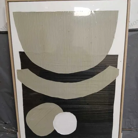 GREEN AND BLACK ABSTRACT WALL ART