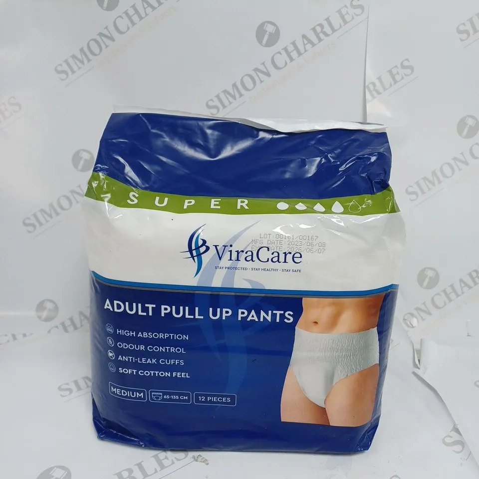 SEALED VIRACARE ADULT PULL UP PANTS 65CM-135CM - PACK OF 12