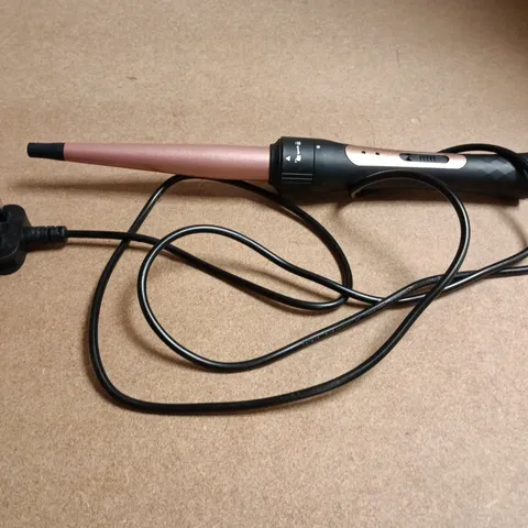 HAIR CURLING WAND WITH ROSE-GOLD BARREL AND BLACK HANDLE