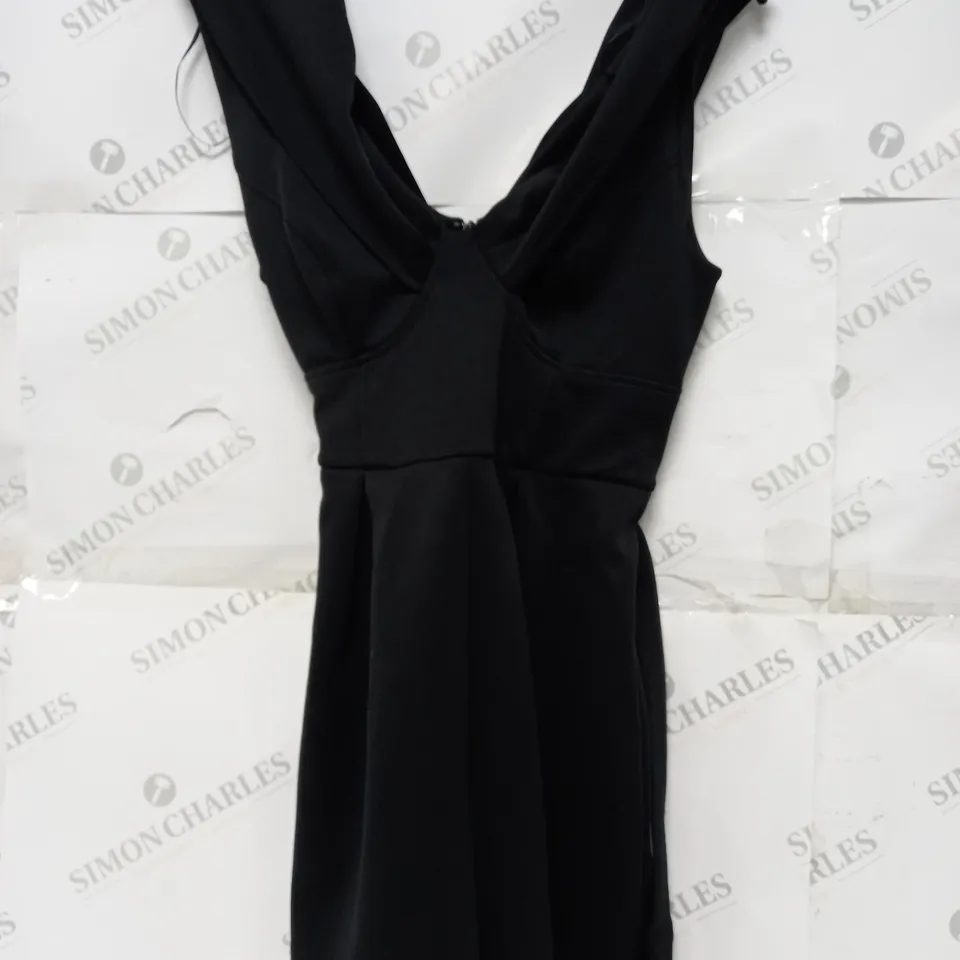 RIVER ISLAND RETRO ROMANCE DRESS IN BLACK - UK 10