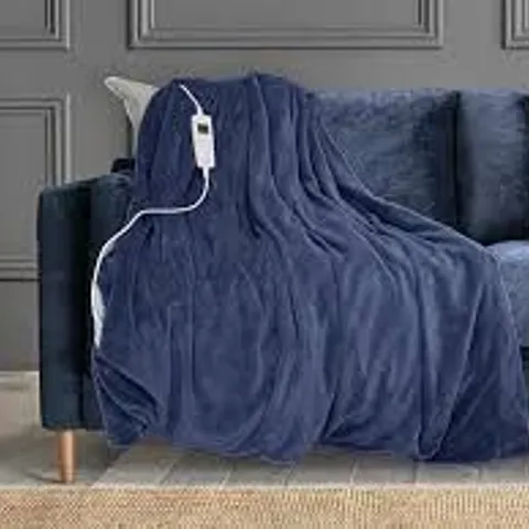 BOXED NEO 160W HEATHER THROW BLANKET - NAVY // SIZE: 160 X 130CM (1 BOX)