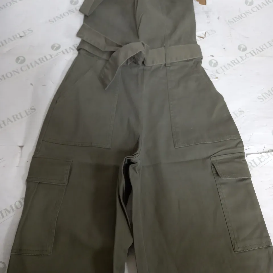 HOLLISTER KHAKI GREEN DUNGAREES - XS