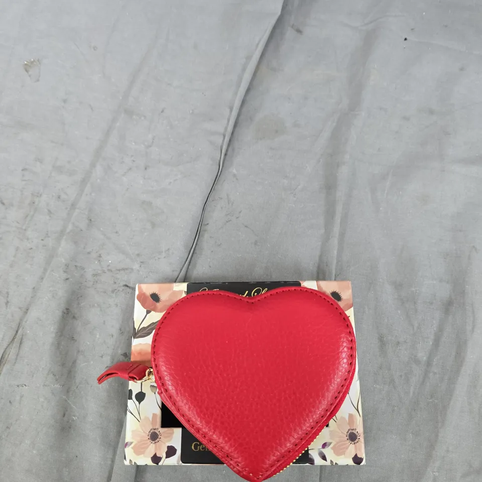 ASHWOOD LEATHER GENUINE LEATHER PURSE – RED HEART-SHAPED