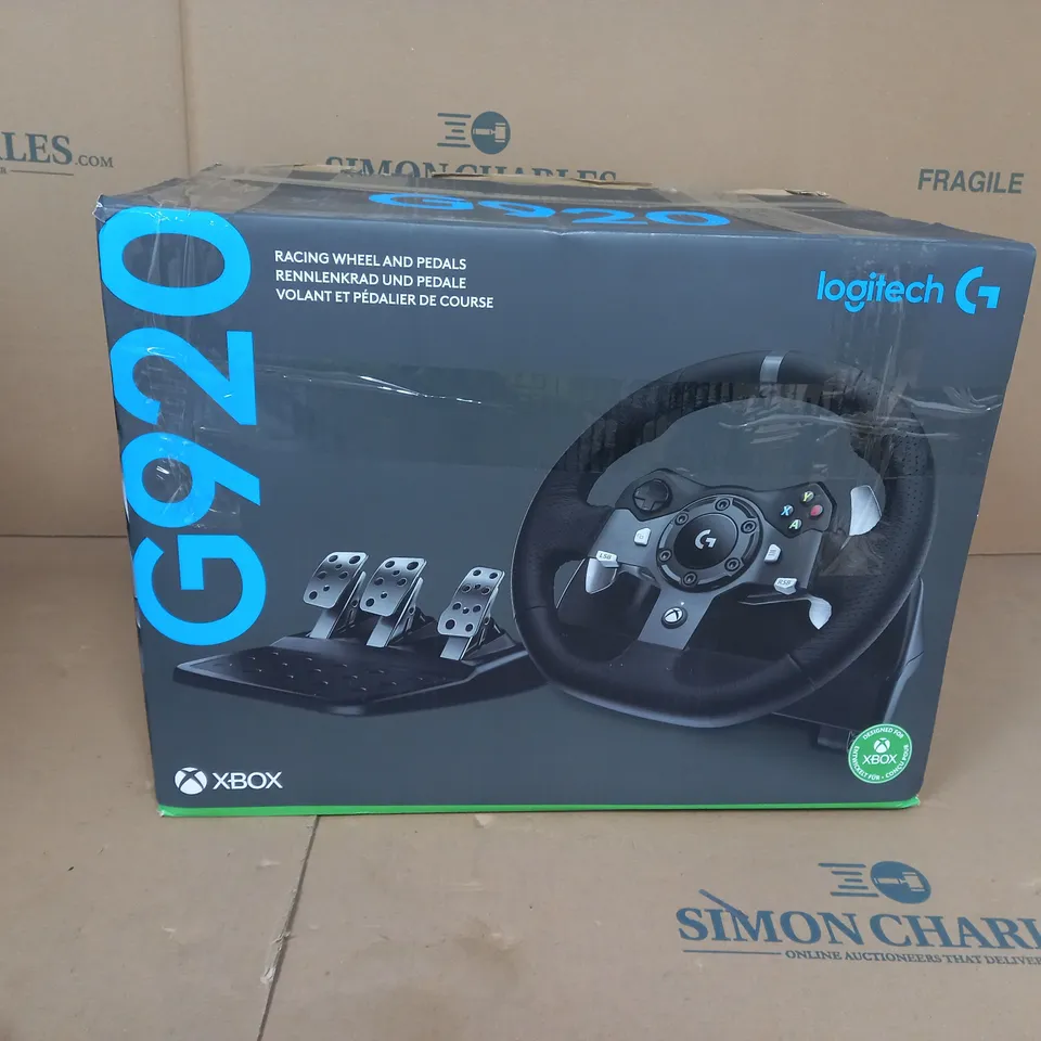 BOXED LOGITECH G G920 DRIVING FORCE RACING WHEEL BLACK