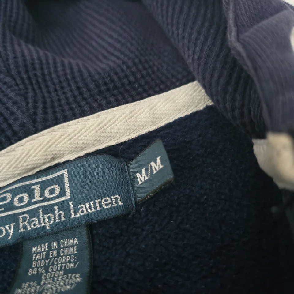 POLO RALPH LAUREN HOODIE – NAVY, ZIP FRONT, SIZE M