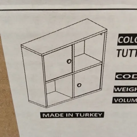 BOXED TUTTLE BOOKCASE (1 BOX)