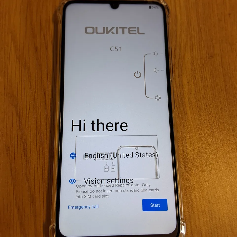 BOXED OUKITEL C51 128GB SMARTPHONE IN BLACK