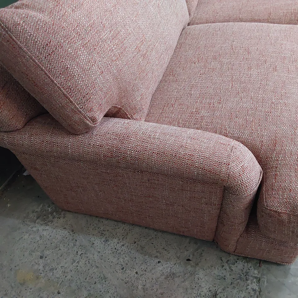 QUALITY BRITISH DESIGNER LOUNGE Co. THREE SEATER SOFA ROSE PINK FABRIC 